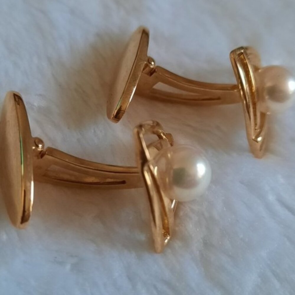Mikimoto Pearl Cufflinks